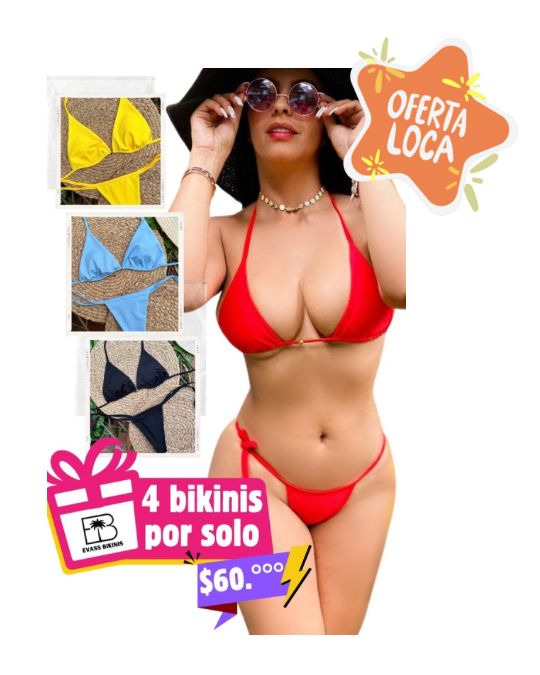 4 BIKINIS POR SOLO $60.000